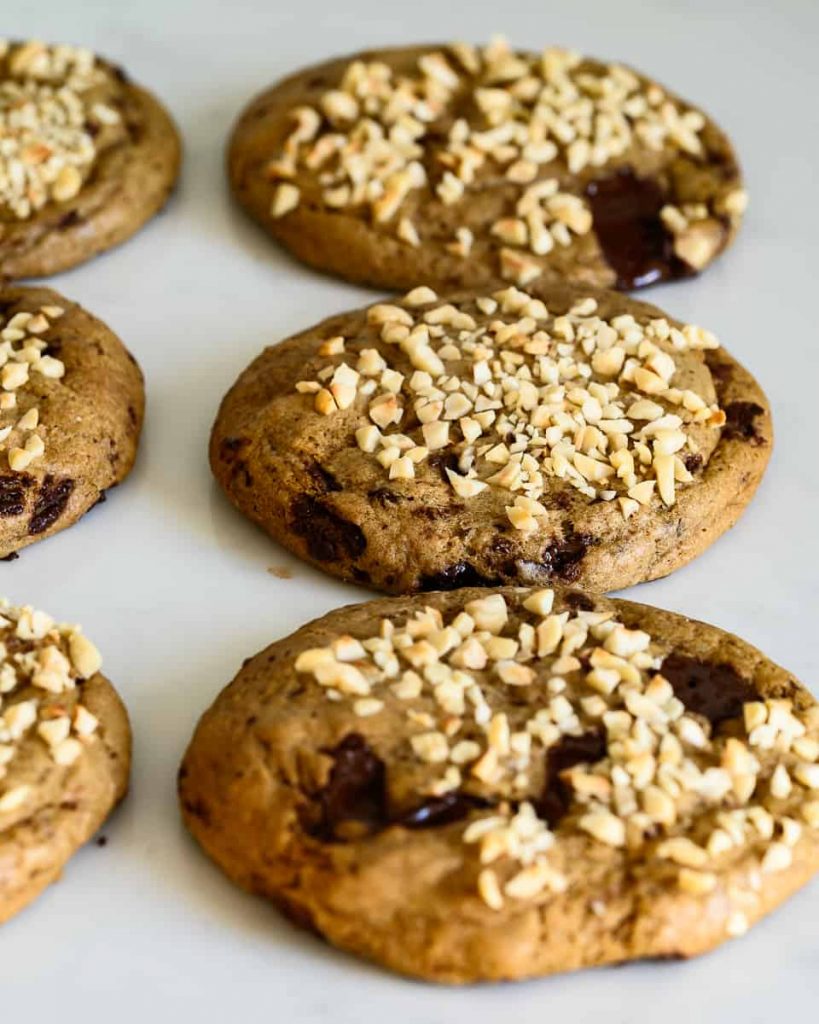vegan nutella cookies baked