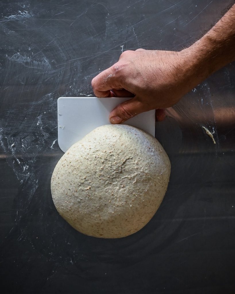 pre-shaping the dough