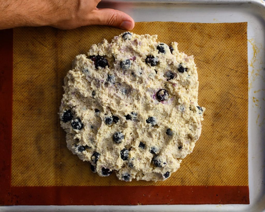 vegan blueberry lemon scones dough