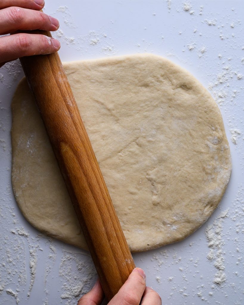 rolled out dough