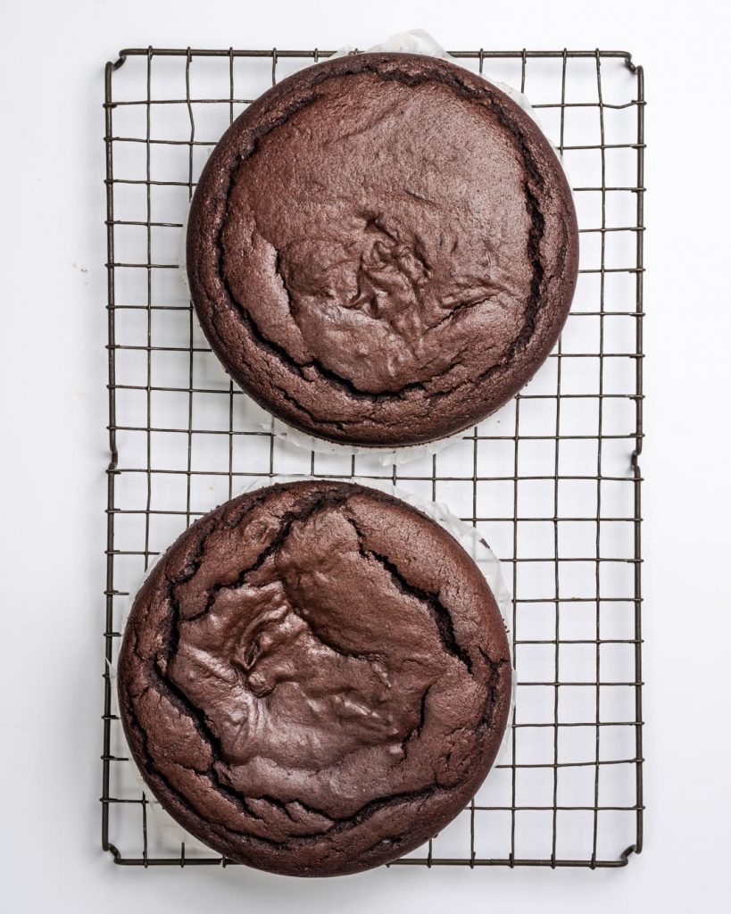 baked vegan chocolate sponge cakes