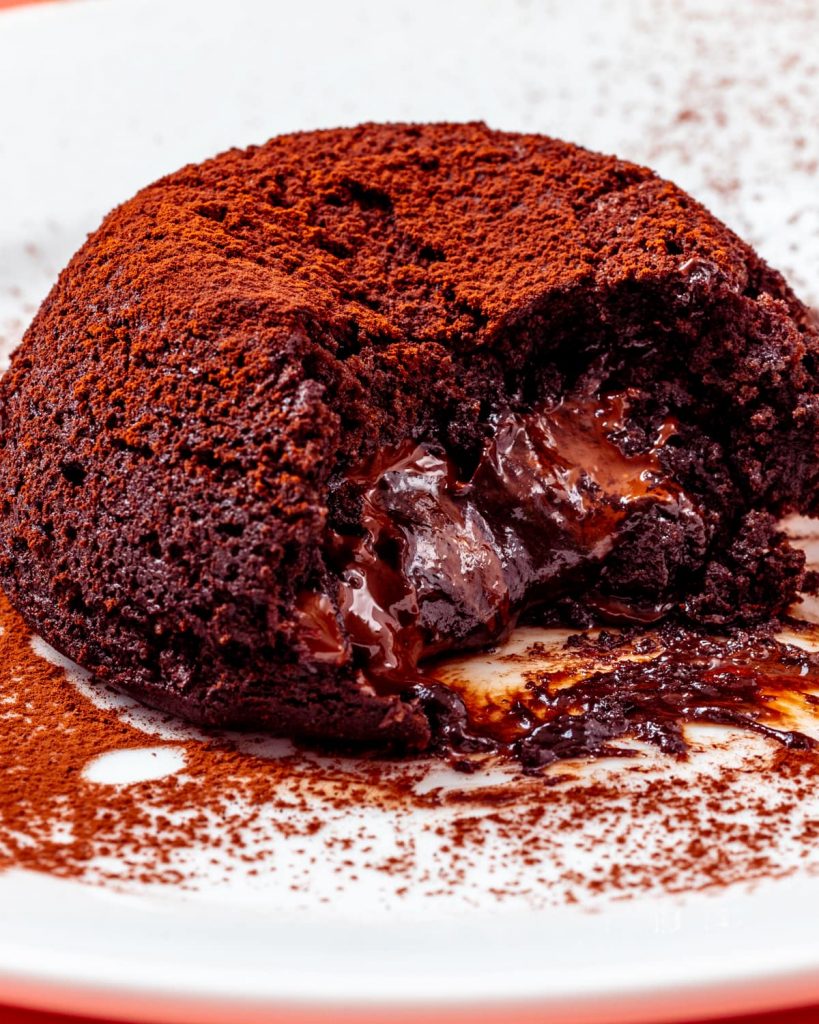 vegan chocolate lava cakes