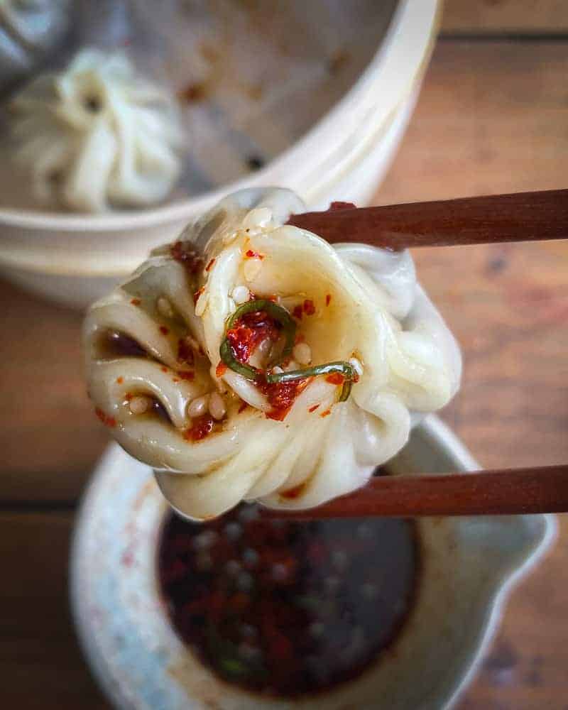 vegan shiitake dumplings