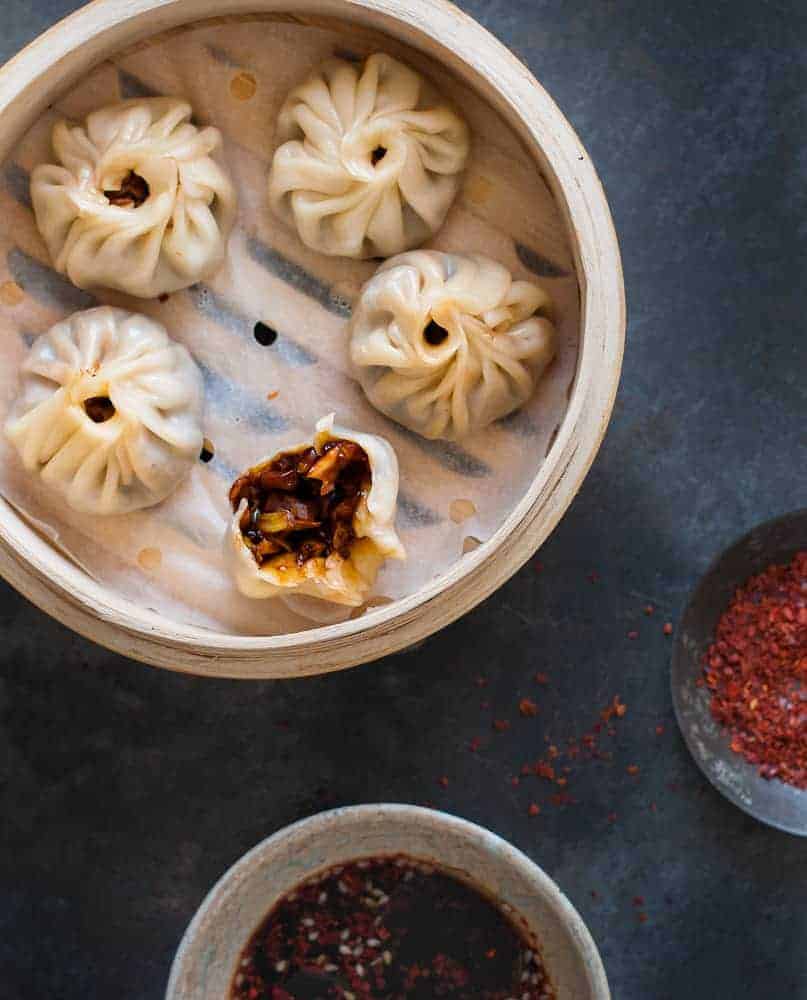 vegan shiitake dumplings