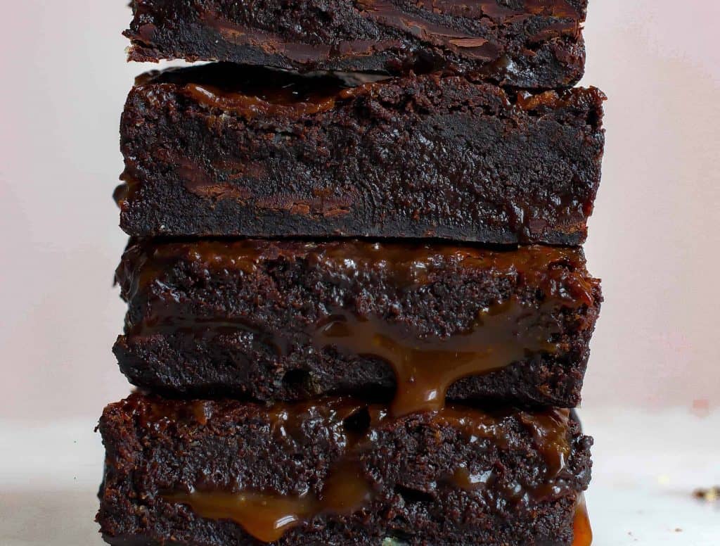 Vegan Salted Caramel Brownies