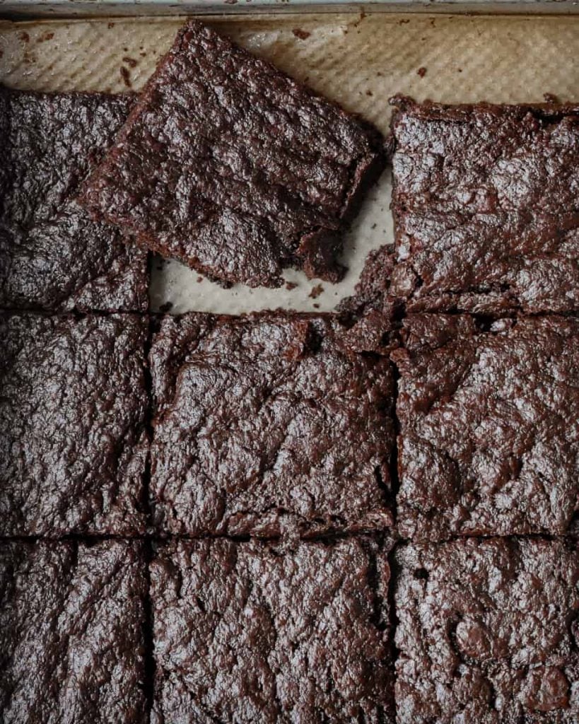 vegan miso brownies