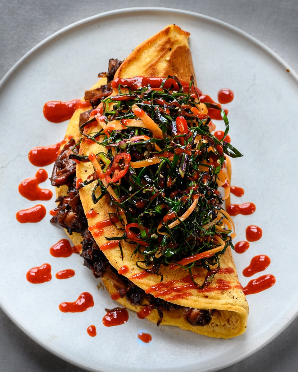 vegan kimchi pancake