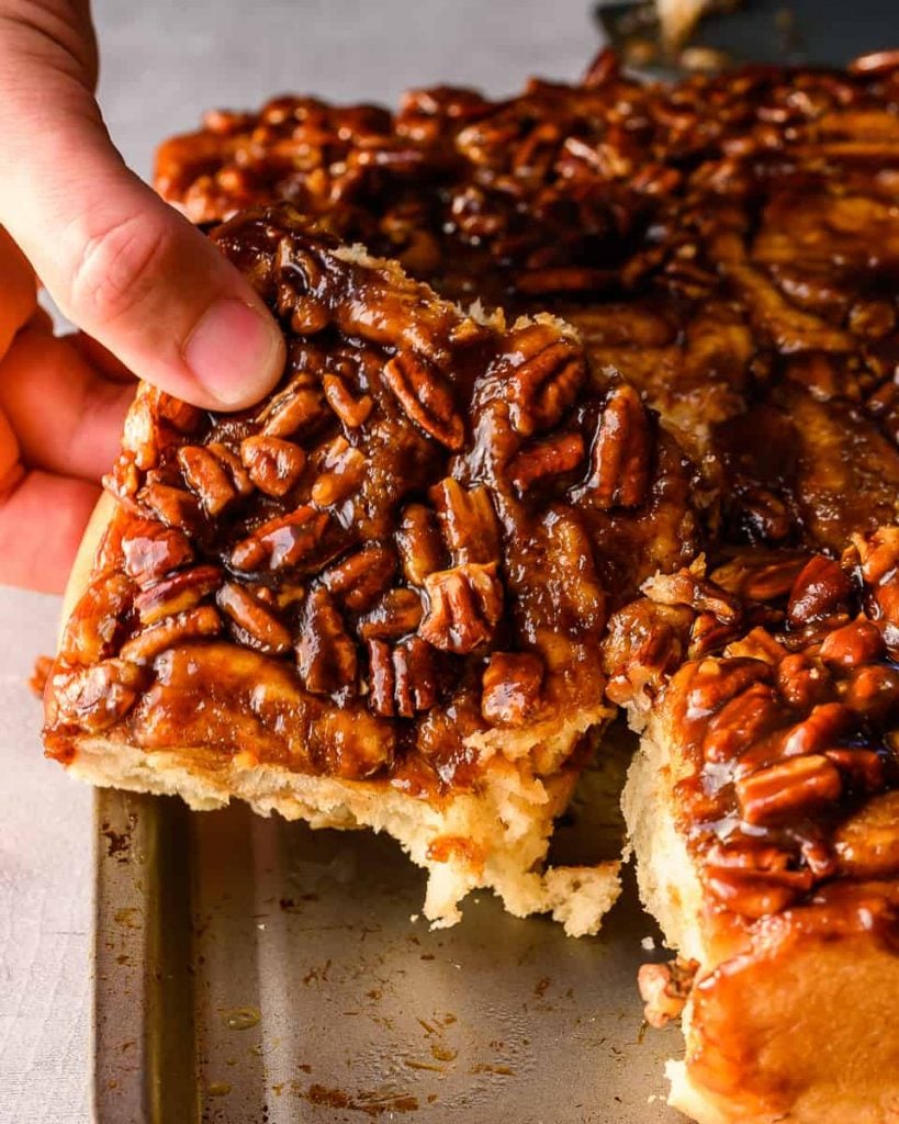 vegan sticky apple butter rolls