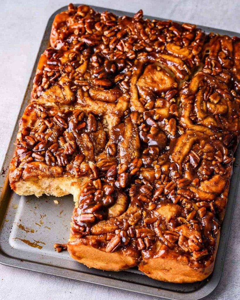 vegan sticky apple butter rolls