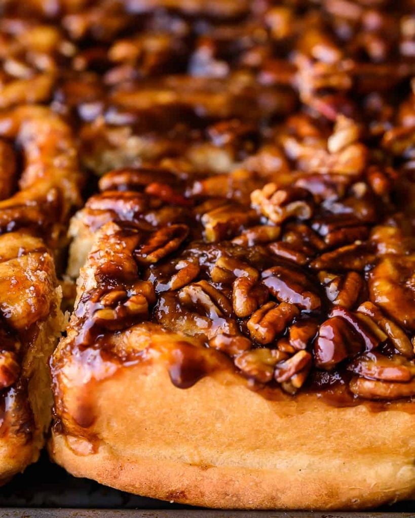 vegan sticky apple butter rolls