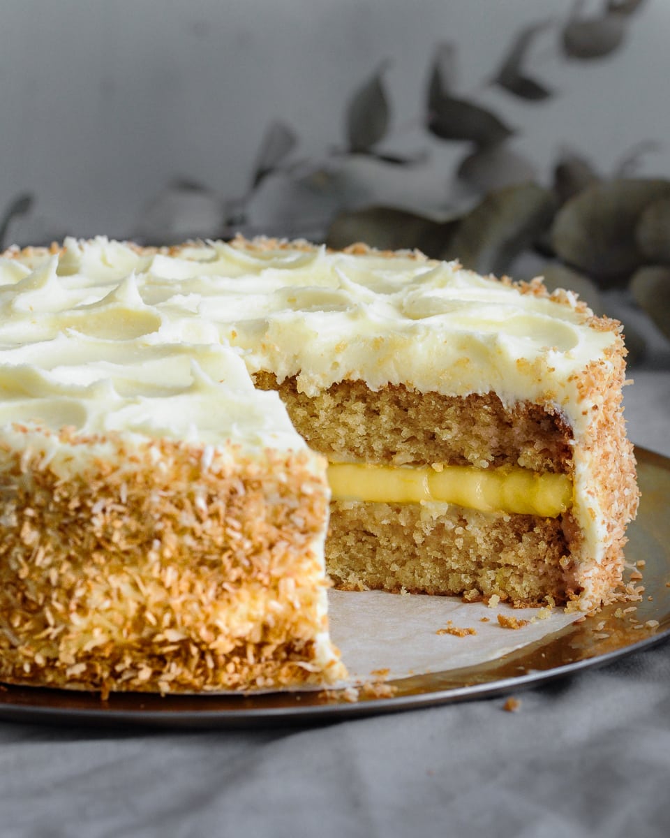 Vegan Coconut and Lemon Cake - School Night Vegan