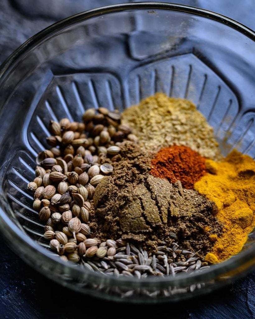 toasted spices for vegan curry