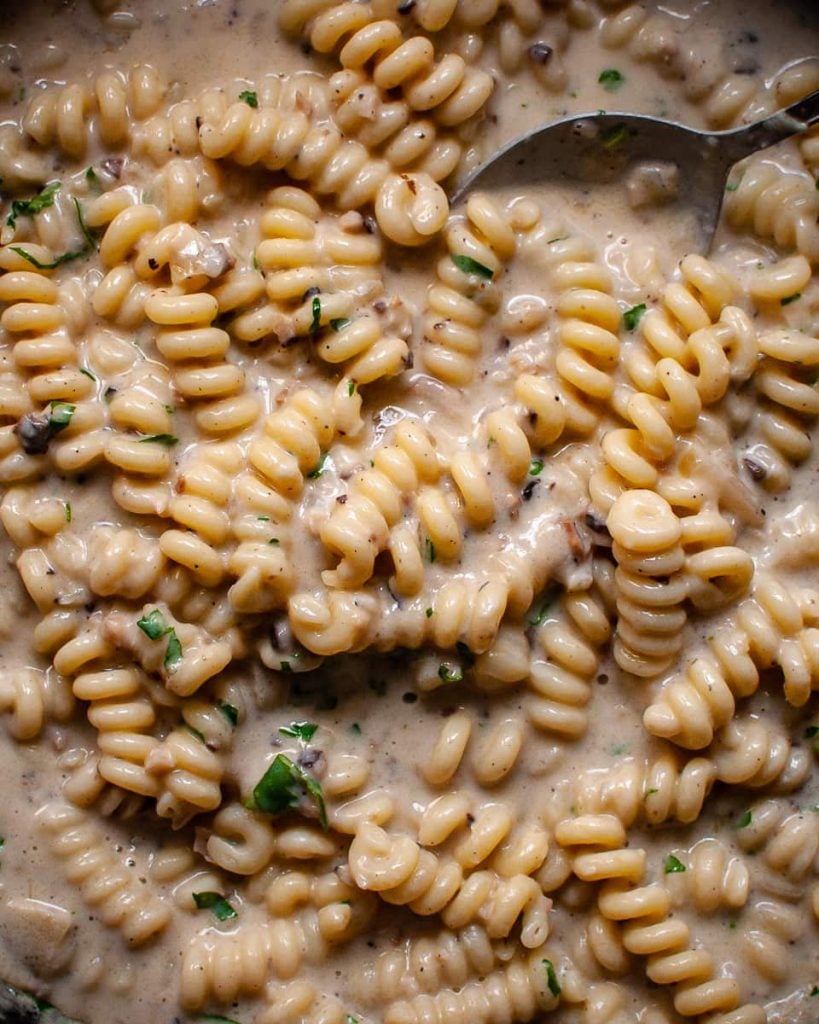 vegan wild mushroom fusilli