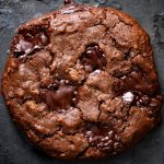 vegan double chocolate coconut oatmeal cookies