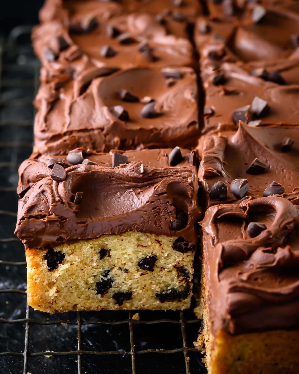 Vegan Chocolate Chip Sheet Cake School Night Vegan