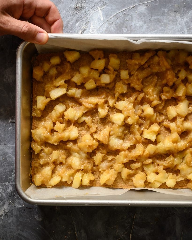 sauteed apple layer