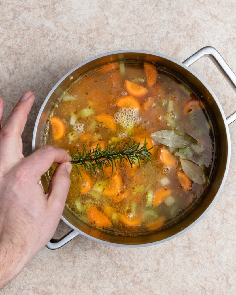 Chickpea noodle soup