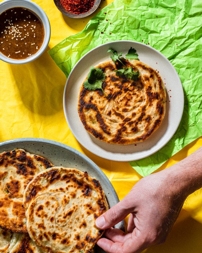 vegan scallion pancakes