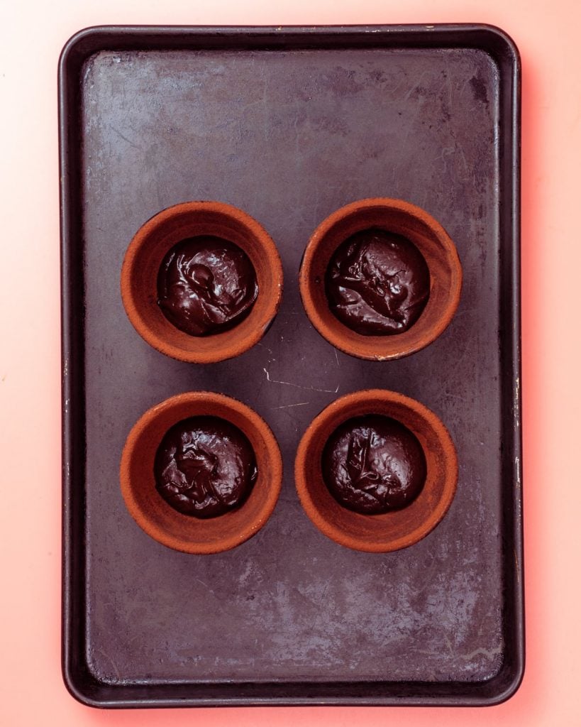 vegan chocolate lava cakes