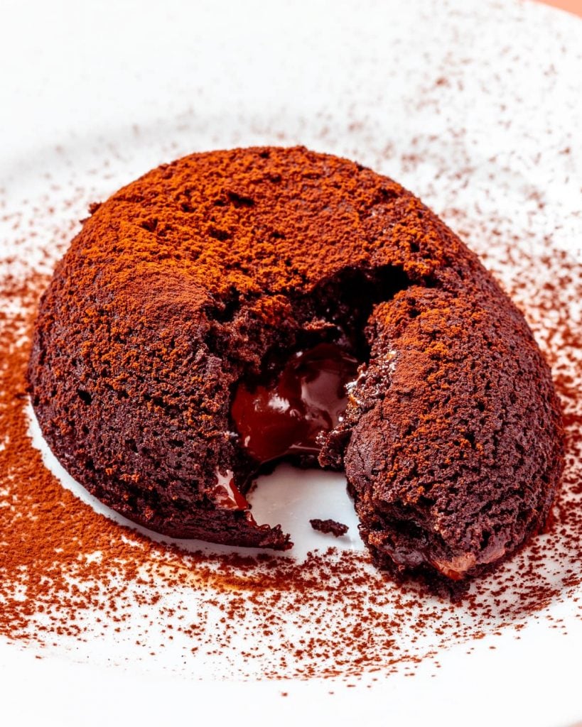 vegan chocolate lava cakes