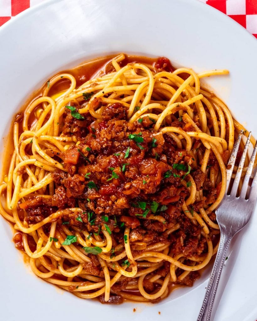 Vegan Bolognese - School Night Vegan