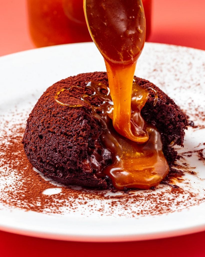 vegan chocolate lava cakes