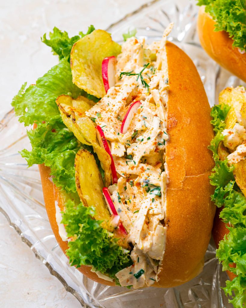 vegan crab salad sandwich