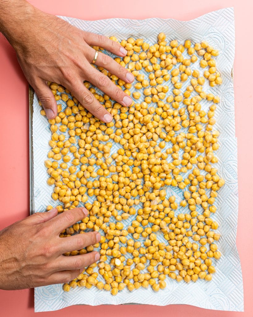 drying chickpeas