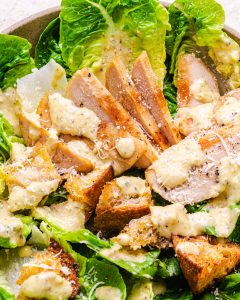 vegan chicken caesar salad