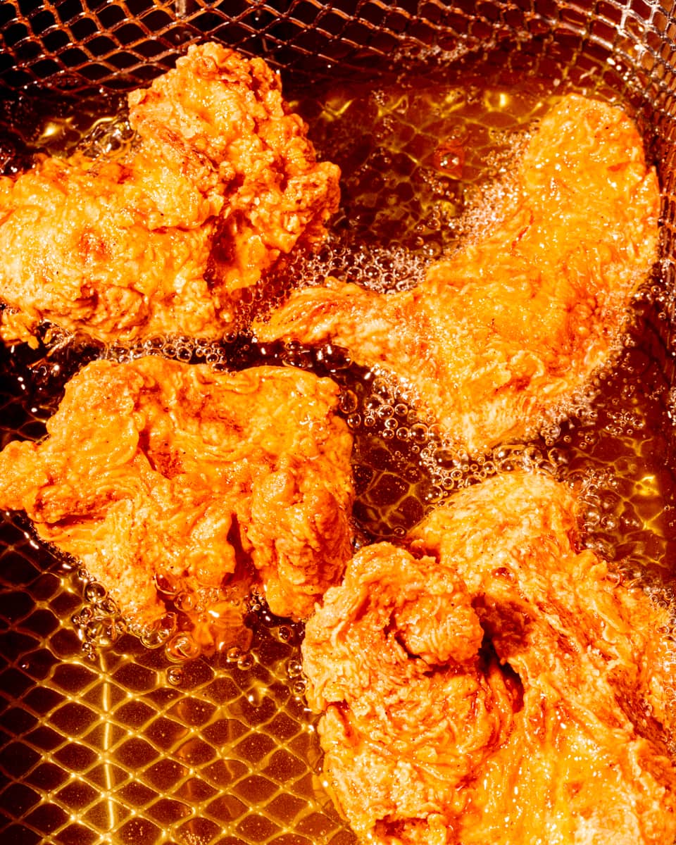 frying vegan chicken