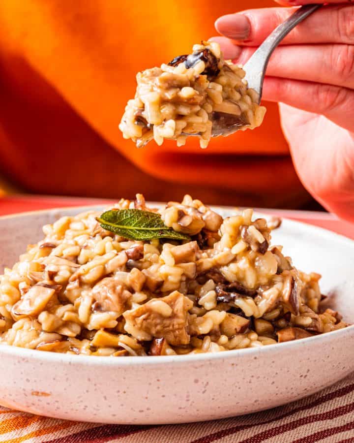Vegan Mushroom Risotto - School Night Vegan