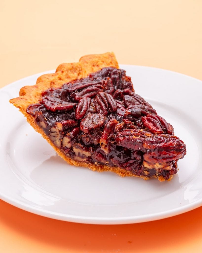 slice of vegan pecan pie