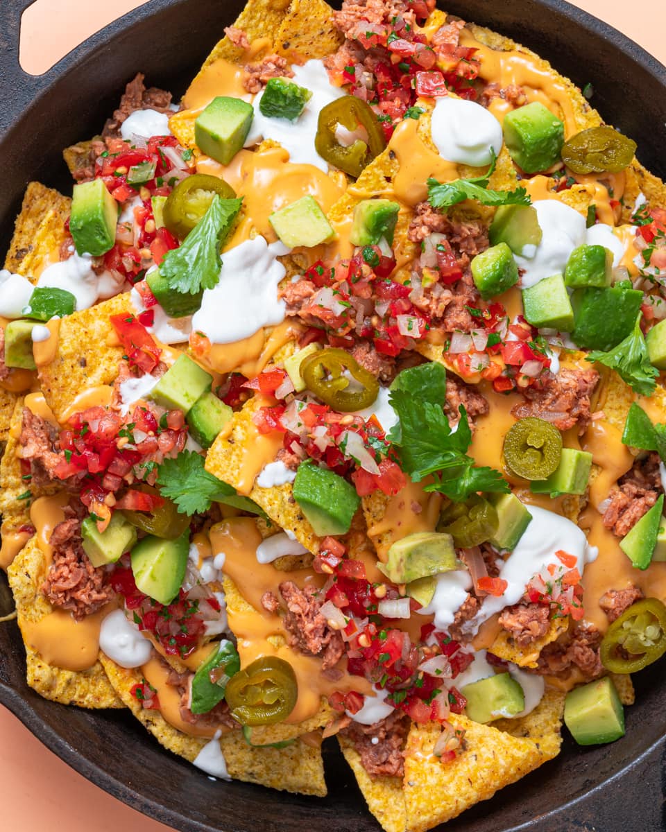 assembled vegan nachos