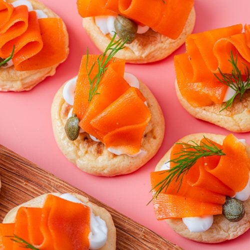 Salmon blinis deals