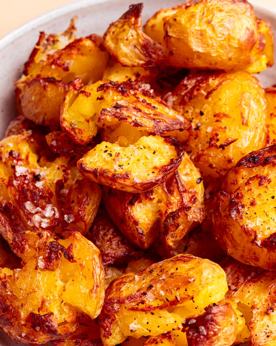 Smashed Potatoes (Baked or Air-Fried) - Elavegan