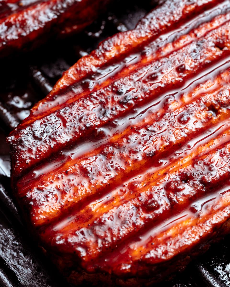 tofu steak close up