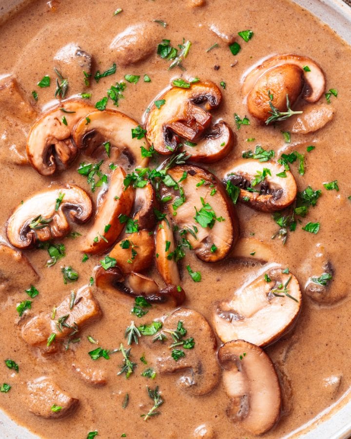 Vegan Mushroom Soup - School Night Vegan