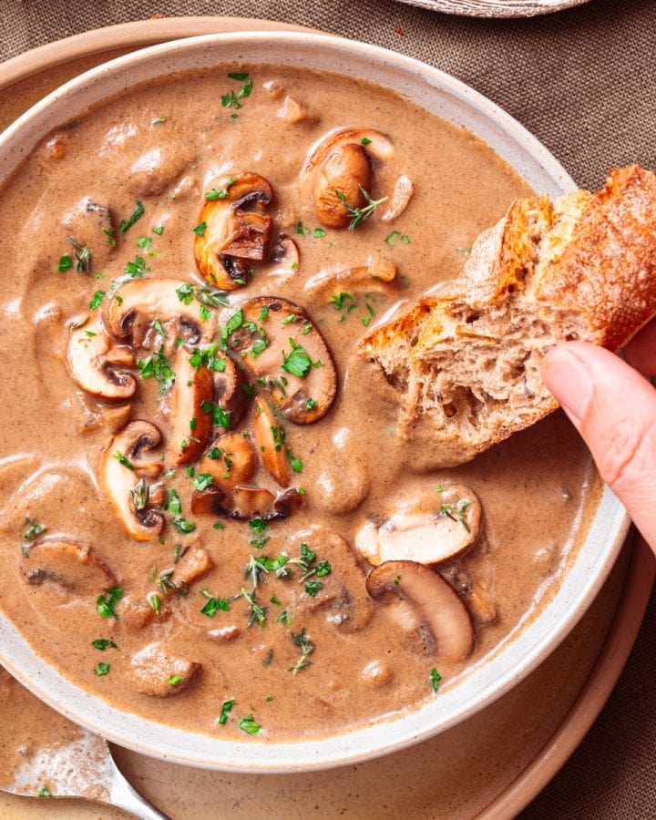 Vegan Mushroom Soup - School Night Vegan
