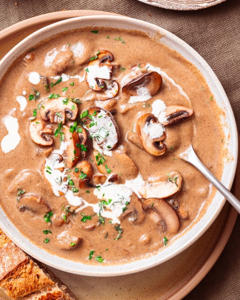 Vegan Mushroom Soup - School Night Vegan