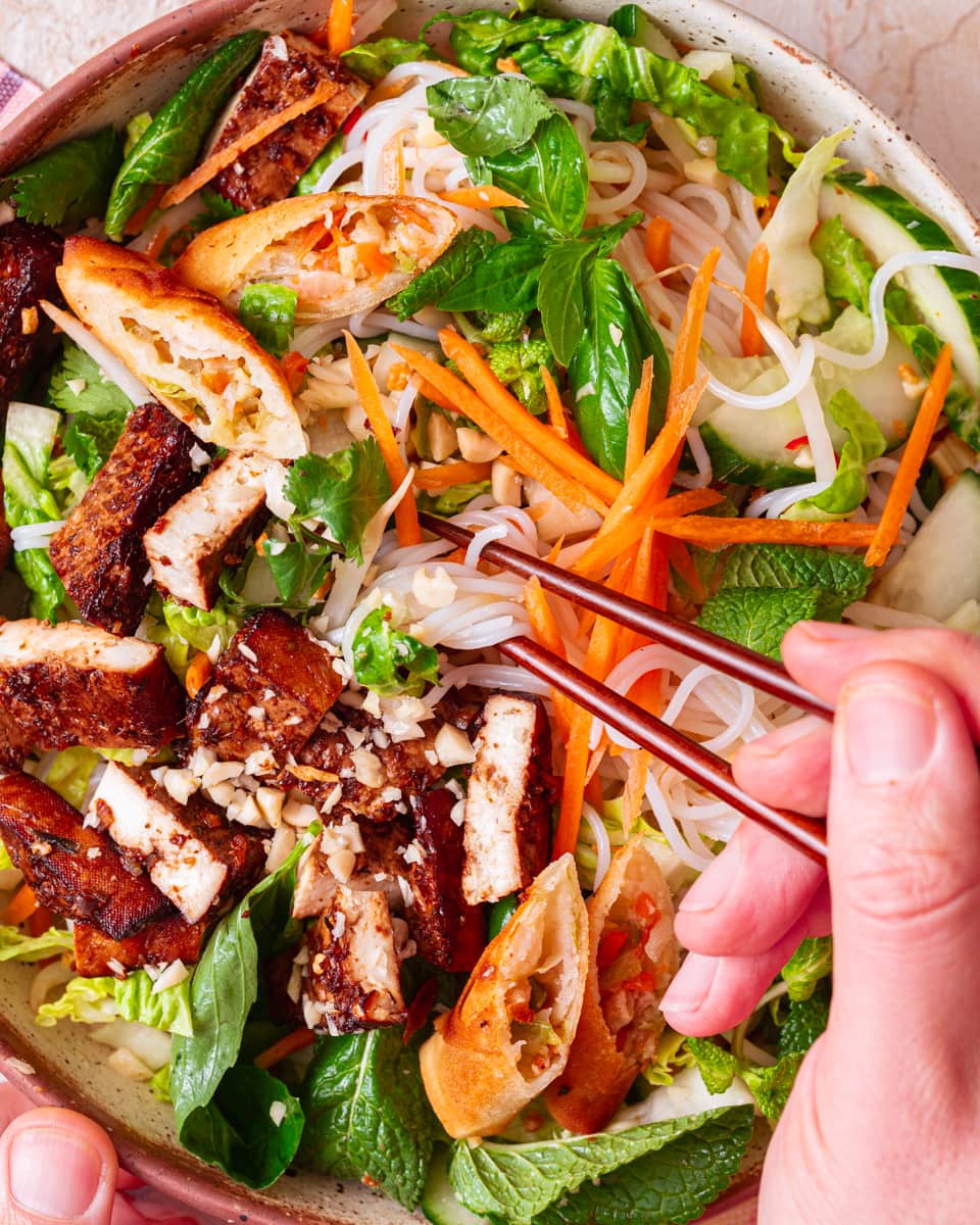 vegan vietnamese noodle salad