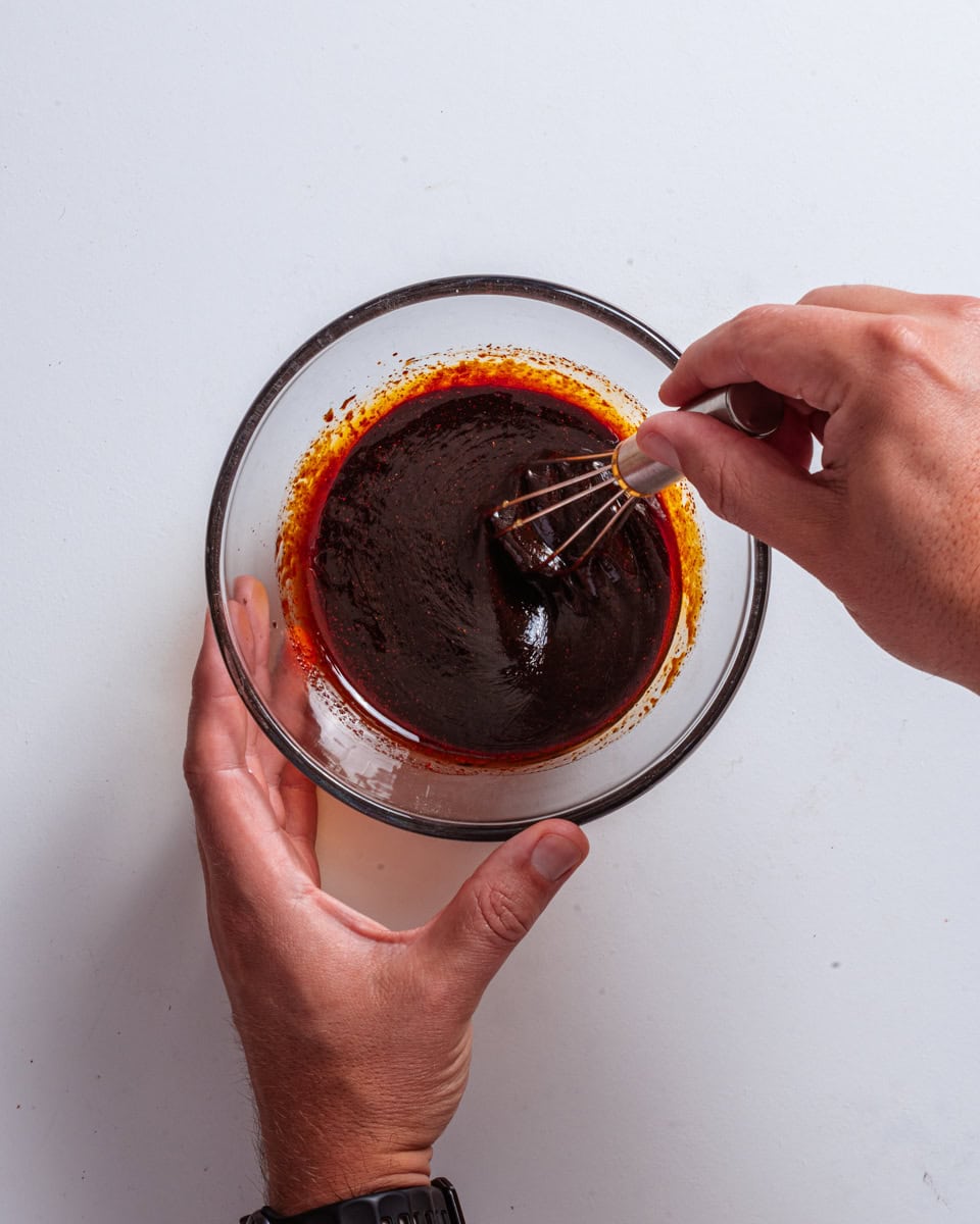 marinade being mixed