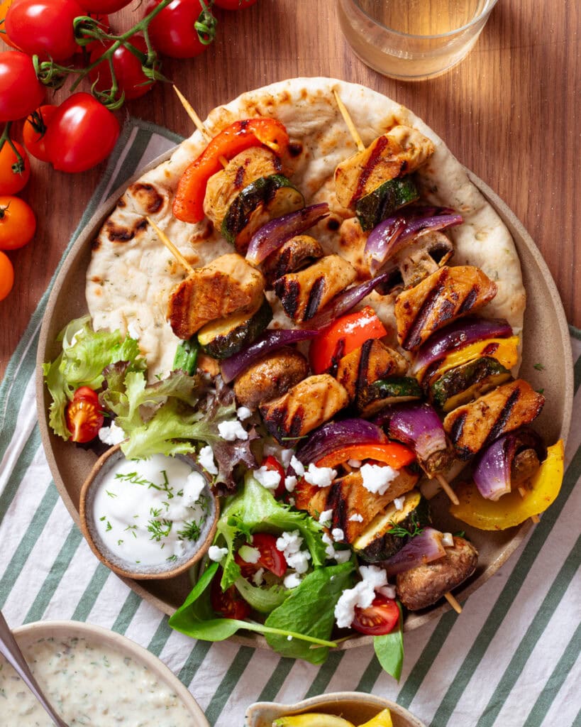 Grilled Vegan Kebabs with Mediterranean Marinade - School Night Vegan