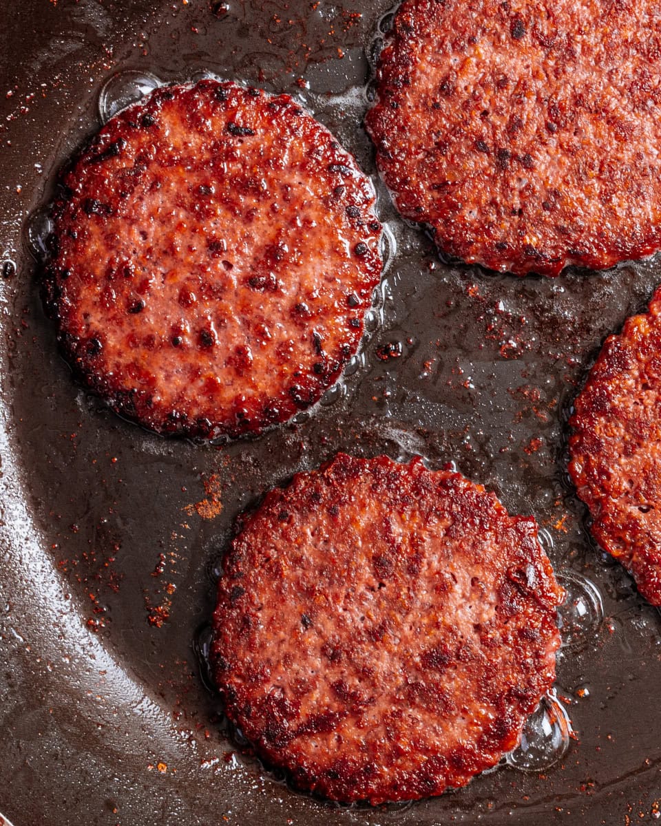 grilling the patties