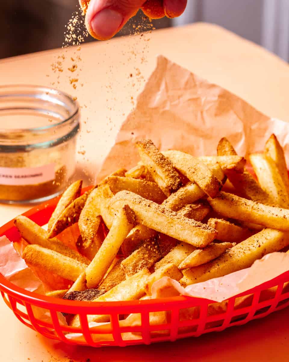 Vegan Chicken Seasoning on french fries