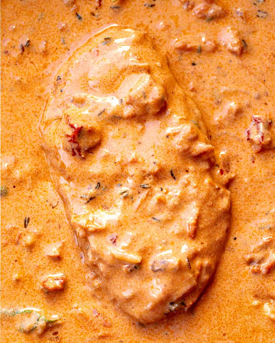 A tofu cutlet in Marry Me Tofu sauce