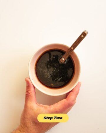 Step two of this recipe: make the sauce